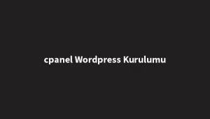 cpanel-wordpress-kurulumu